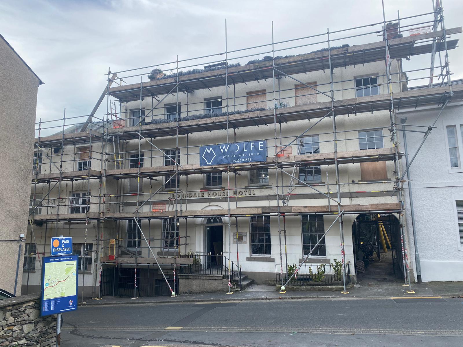 Hotel and Pub renovation as part of a commercial building project in Cumbria, The Lake District